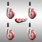 Service Caster 4 Inch 316SS Red Polyurethane Swivel 3/4 Inch Expanding Stem Caster Set SCC SCC-SS316EX20S414-PPUB-RED-34-4 - alternate 4